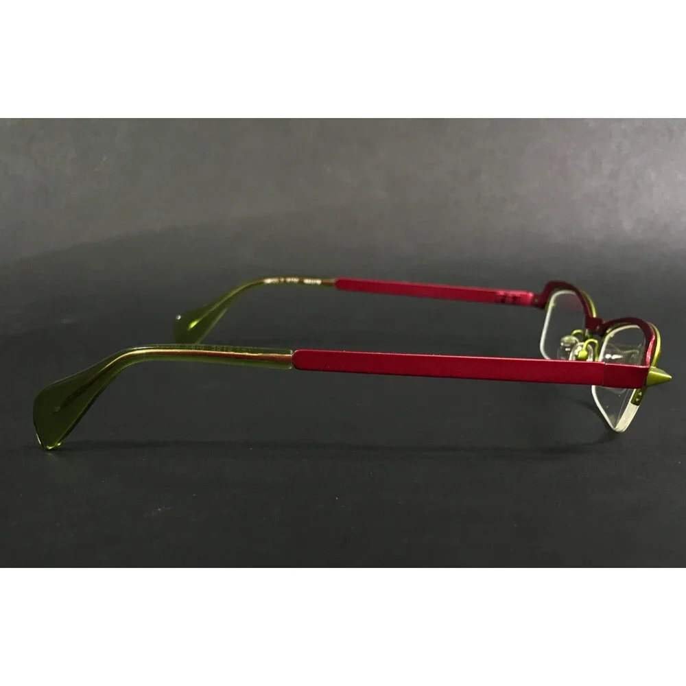 Face A Face Petite Eyeglasses Frames SWISS 3 9110 Red Green Cat Eye 46-19-125